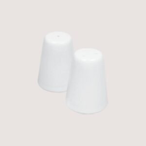 EO Salt and Pepper Shakers - Minimalist White Porcelain Set