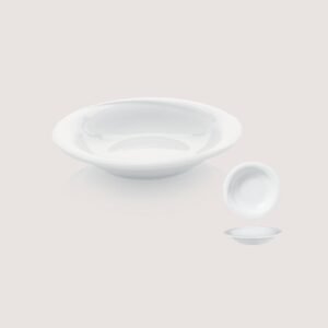 Premium Classic White Porcelain Hollow Soup Plate