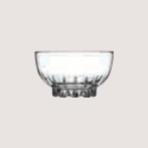 Classic Mousse Glass Bowl with Fluted Base - Elegant Dessert Tableware