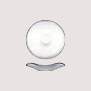 Dantel Glass Tea Saucer - Elegant Curved Plate