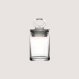 Clear Glass Kitchen Storage Jar with Ring Handle Lid