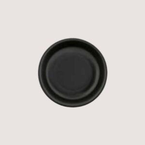 Matte Black Deep Plate - Modern Ceramic Serveware