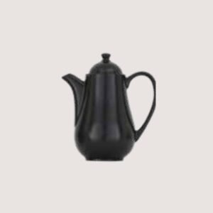 Elegant Black Porcelain Coffee Pot - Tall Coffee Server